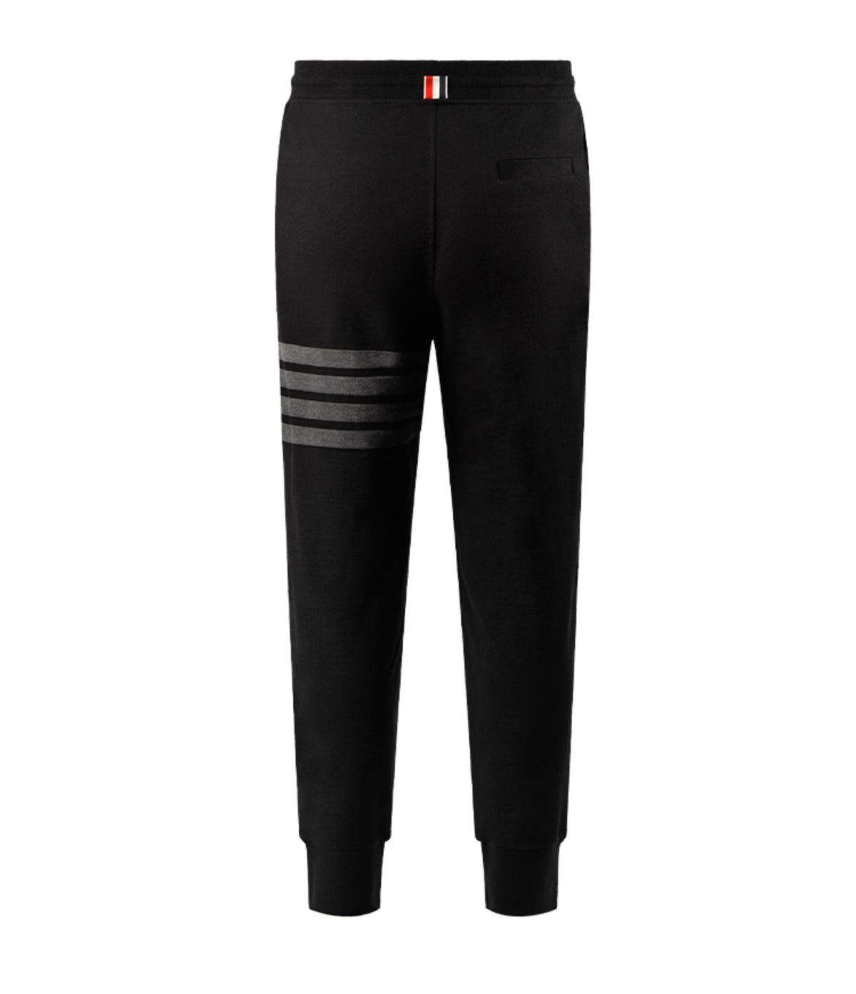 Thom Browne Style Men's Casual Sweatpants - Cotton Signature Four-Bar Detail