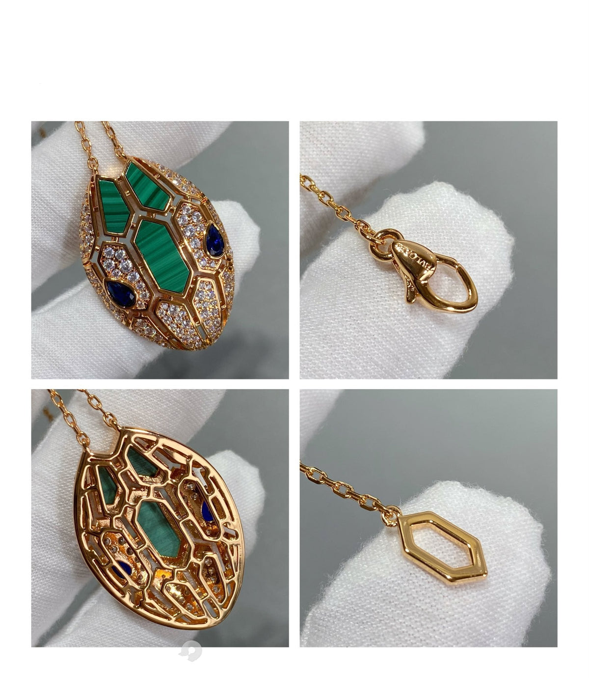 Bvlgari SERPENT PINK GOLD DIAMOND NECKLACE