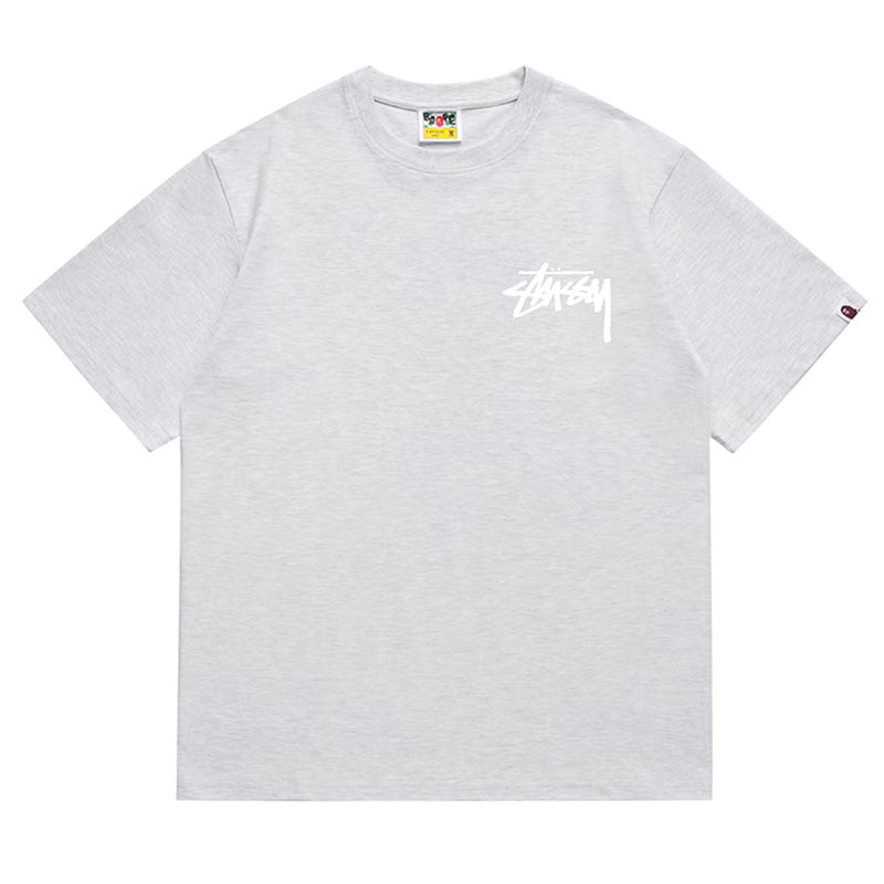 BAPE x Stussy Back Logo Men's T-Shirt - Black