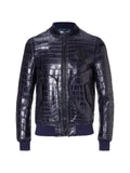 Philipp Plein Tiger face crocodile leather jacket