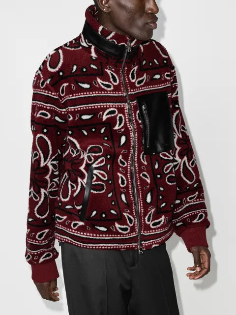 AMIRI Bandana print fleece jacket