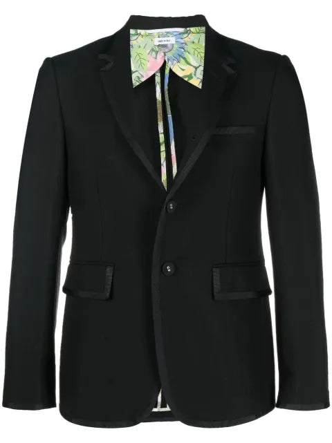 Thom Browne satin-trim wool blazer