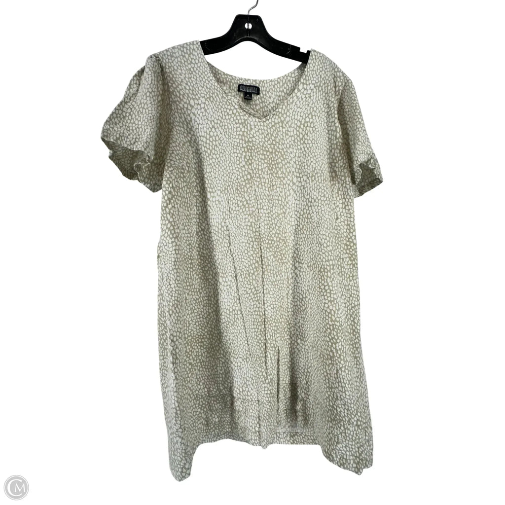 Dress Casual Midi By Nicole Miller In Tan, Size: Xl