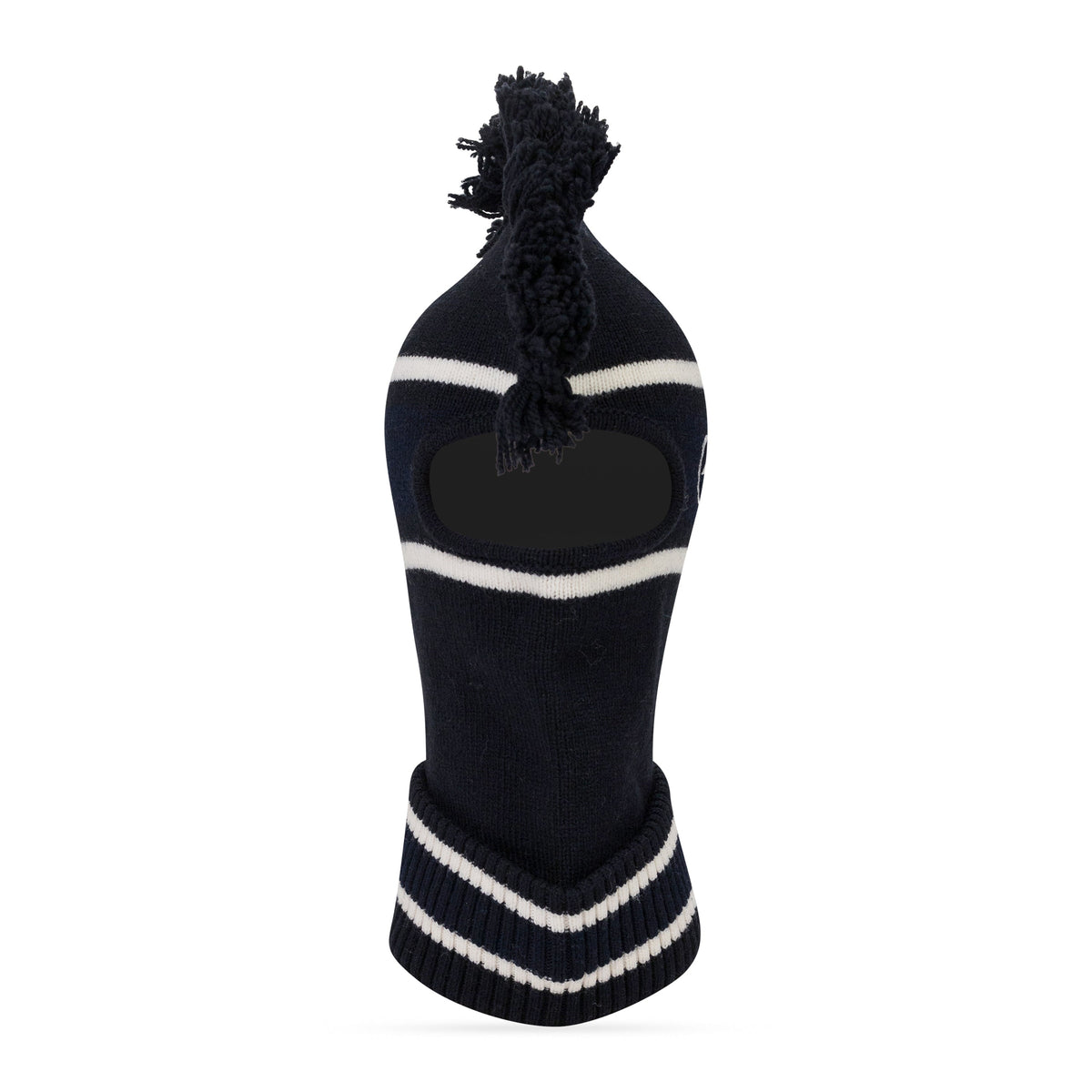Blue Ambush Fringe Knit Balaclava