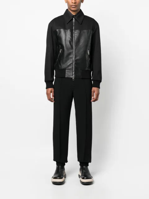 Alexander McQueen panelled zipped bomber jacket