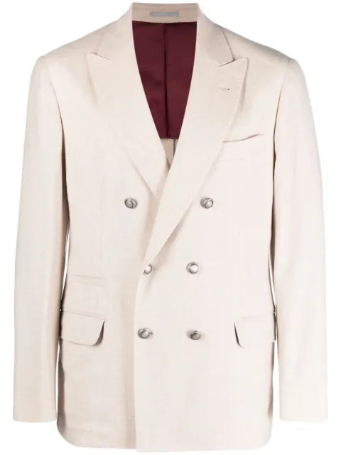 Brunello Cucinelli peak-lapel double-breasted blazer