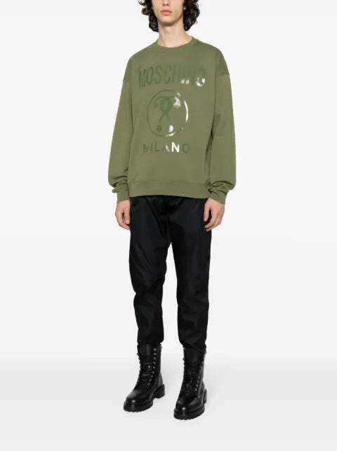 Moschino logo-print cotton sweatshirt