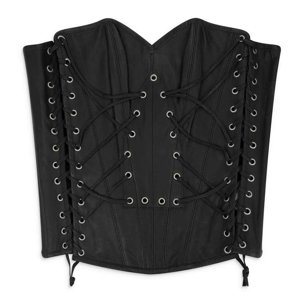 BLACK WINDOW LONGLINE CORSET