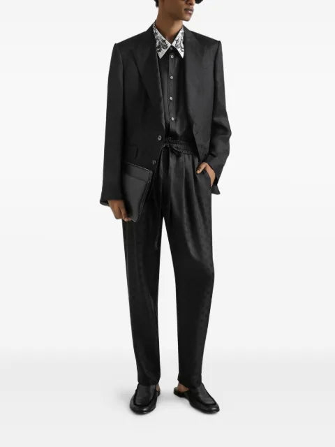 Dolce & Gabbana logo-jacquard blazer