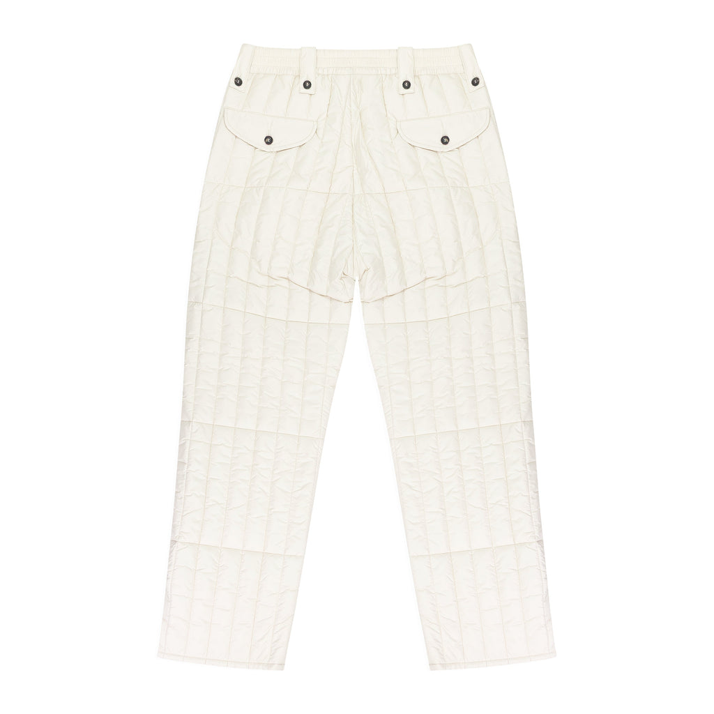 WHITE WOOLRICH FILLED PANTS