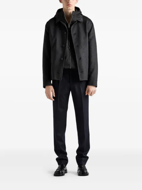Prada hooded zip-front jacket