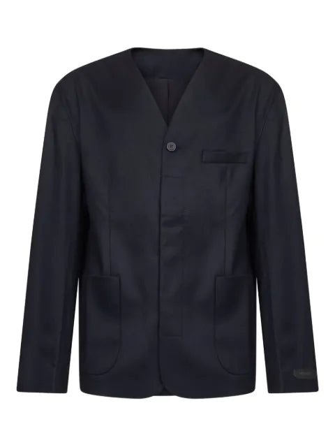 Jacquemus collarless patch-pocket jacket