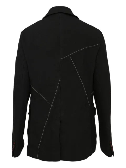 Black Comme Des Garçons gabardine trimmed jacket