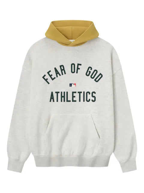 FEAR OF GOD ESSENTIALS x MLB Athletics logo hoodie