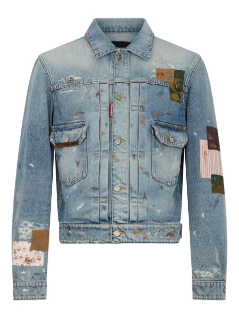 DSQUARED2 medium Manifesto wash Rebel jean jacket