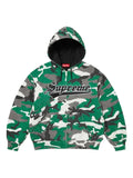 Supreme quilted hooded sweatshirt