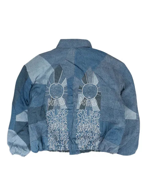Who Decides War embroidered bomber jacket