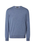 Zegna lilac mixed crew neck sweater in silk, cashmere and linen