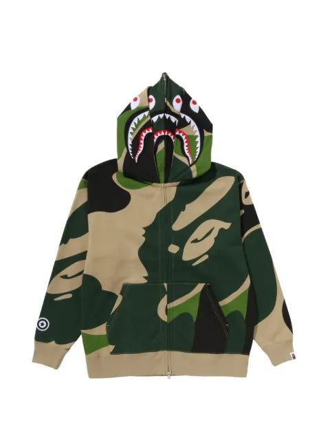 A BATHING APE® camouflage shark hoodie