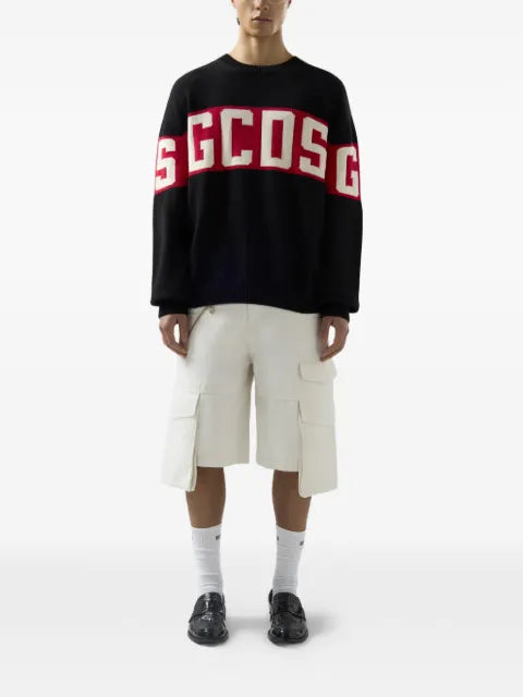 GCDS band logo wool sweater