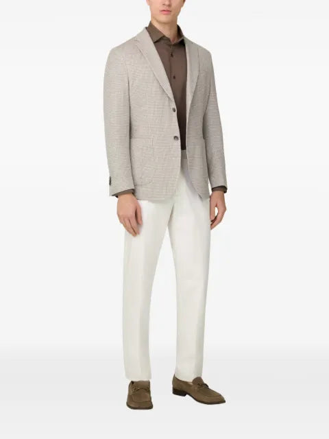 Boggi Milano textured patch-pocket blazer