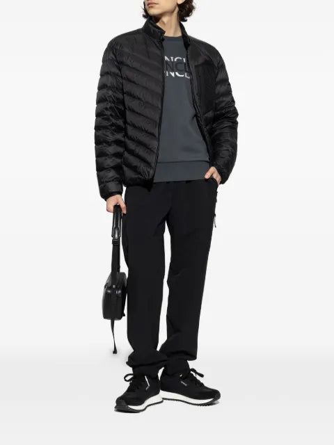 Moncler Mackinac diagonal-quilted down biker jacket