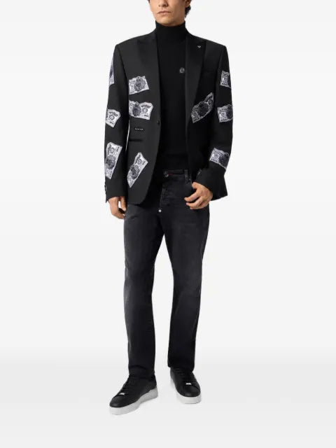 Philipp Plein blazer plein dollars strass
