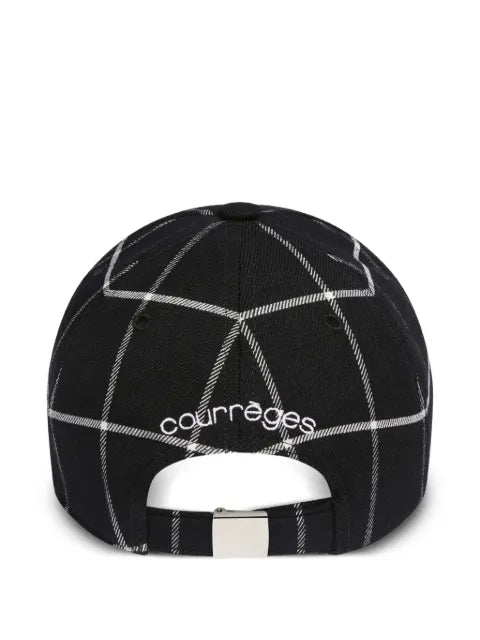 Courrèges checked baseball cap