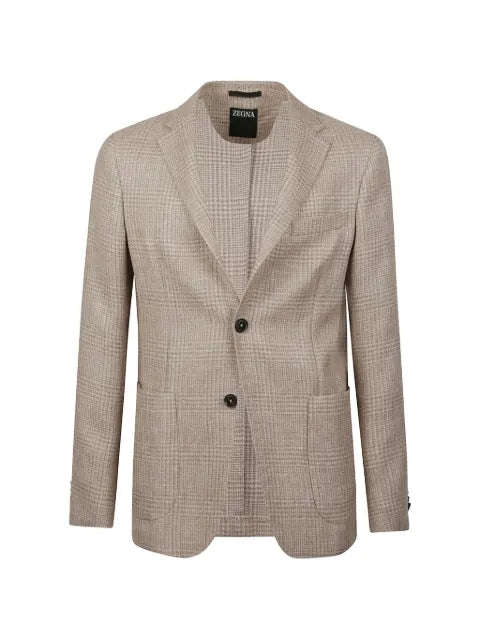 Zegna check wool jacket