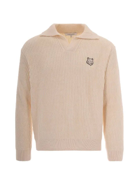 Maison Kitsuné polo-collar sweater