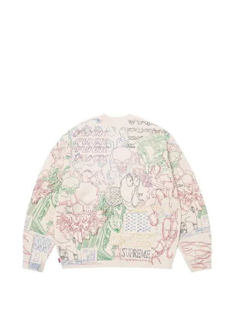 Supreme collage-embroidered sweater
