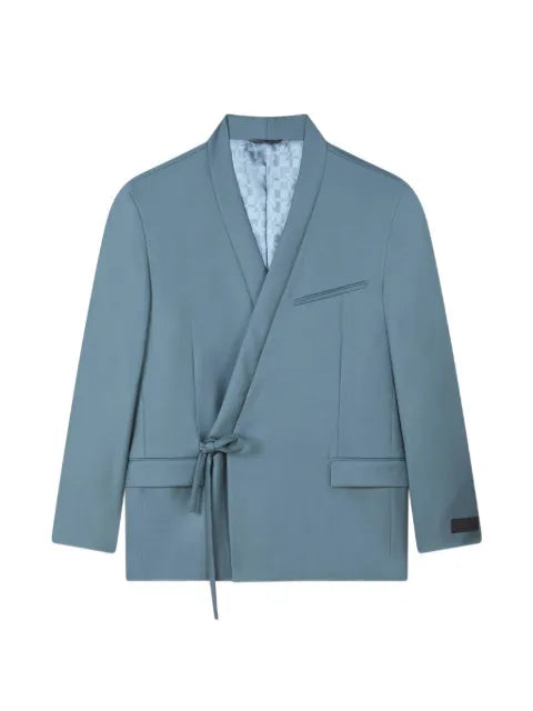 Kenzo tie-fastening shawl-lapel jacket