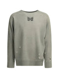 Needles butterfly-print distressed-effect sweatshirt
