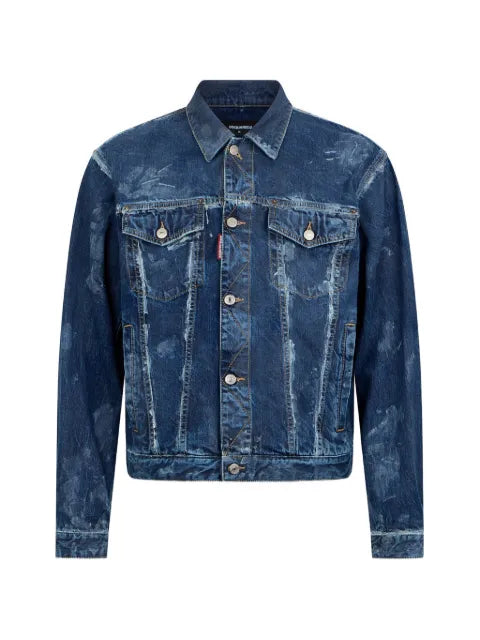 DSQUARED2 distressed oversized denim jacket