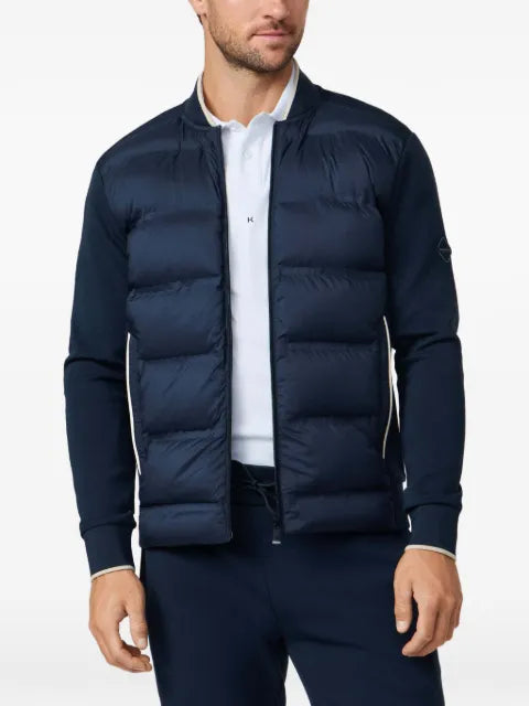 Hackett London quilted hybrid bomber jacket