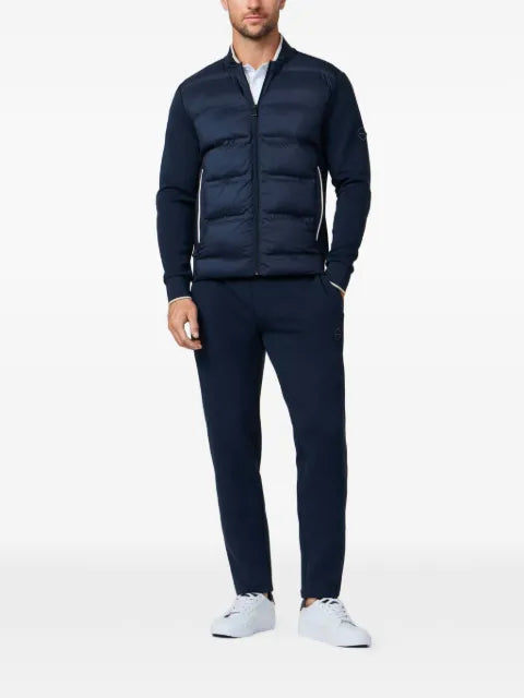Hackett London quilted hybrid bomber jacket