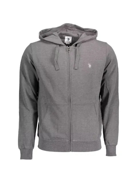 U.S. POLO ASSN. logo-embroidered zip-up sweatshirt
