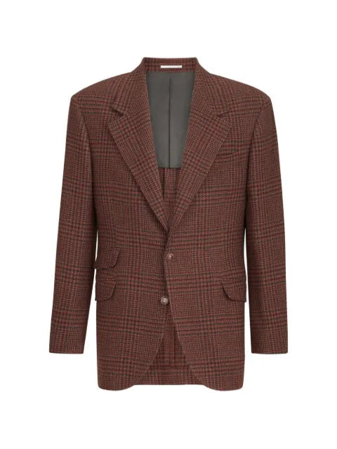 Brunello Cucinelli cashmere Prince of Wales Cavallo Tailor blazer