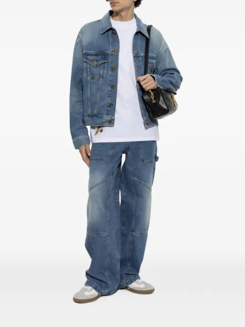 Balmain logo-embossed denim jacket