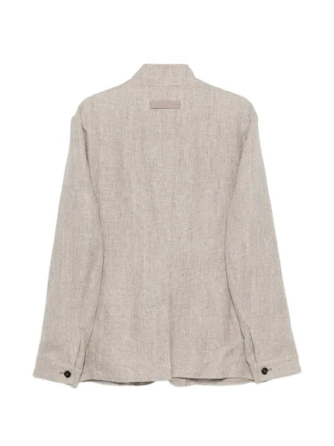 Zegna button-up linen jacket