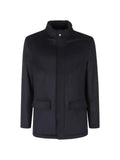 Kired high-neck flap-pocket jacket