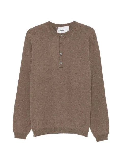 AMARANTO  button-placket sweater