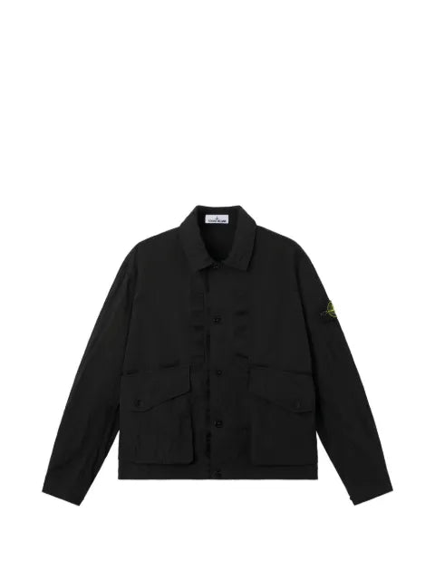 Stone Island logo-patch shirt jacket