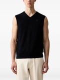 Karl Lagerfeld logo-embroidered V-neck sweater
