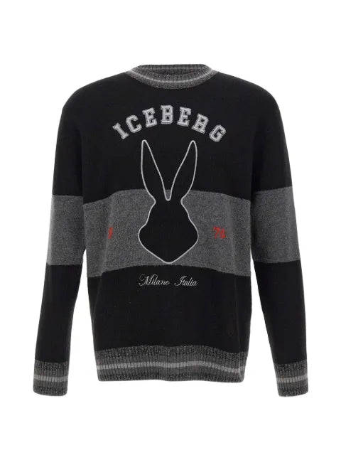 Iceberg Bugs Bunny striped sweater