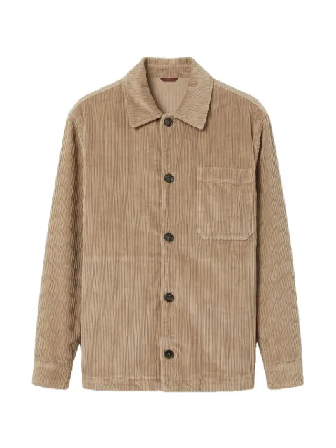 Cruna corduroy chest-pocket jacket