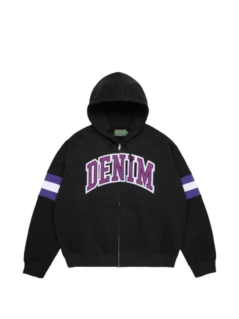Denim Tears stripe-detail zip-up hoodie