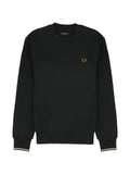 Fred Perry logo-embroidered tipped-cuff sweatshirt