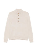 Gran Sasso button-up high-neck sweater