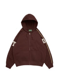 Denim Tears chenille-patch zip-up hoodie